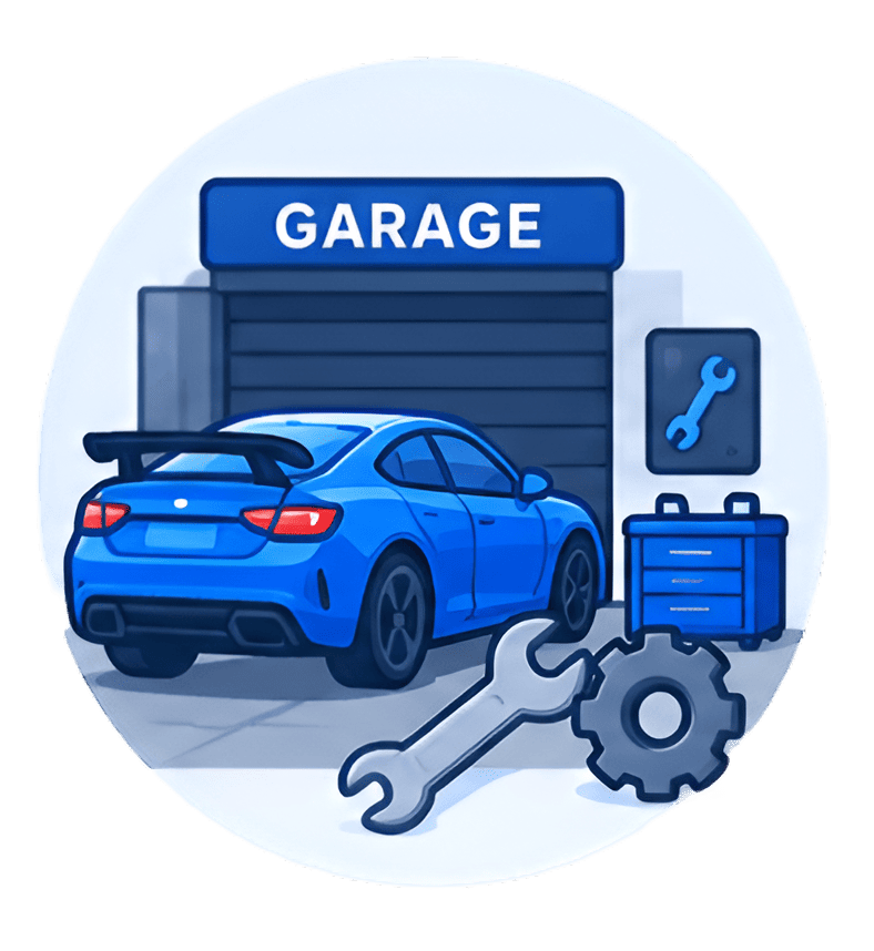 Type Rush garage and car upgrades