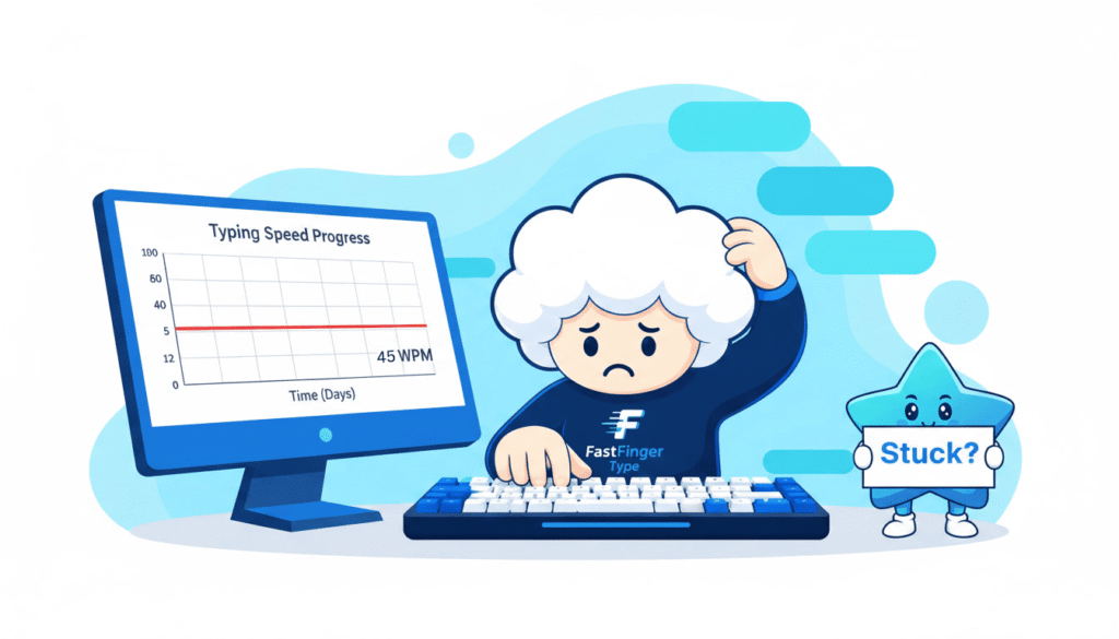 Person typing on a keyboard trying to improve their WPM speed