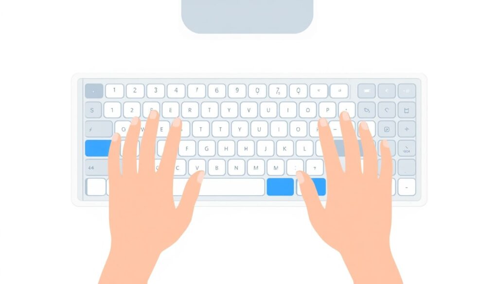 Keyboard home row with A S D F and J K L keys and the F and J bumps highlighted